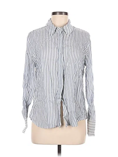 Pre-owned Reiss Long Sleeve Button Down Shirt In Blue