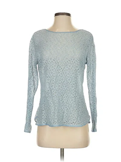 Pre-owned Reiss Long Sleeve Top Blue Boatneck Tops