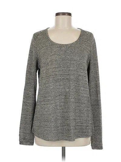 Pre-owned Reiss Long Sleeve Top Gray Crew Neck Tops