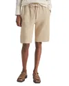 Reiss Womens Longline Relaxed-fit Jersey Shorts Sage Xs In Sage
