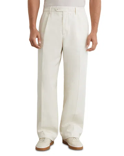Reiss Look Cotton Pleated Pants In Multi