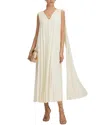 Reiss Loreli Pleated Occasion Gown In Neutral
