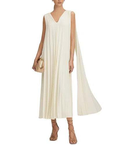 Reiss Loreli Pleated Occasion Gown In Yellow