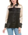 Reiss Lorey Silk Top In Black