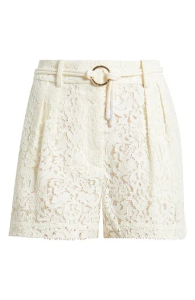 Reiss Lori Pleat Lace Shorts In Multi