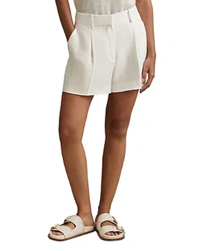 Reiss Lori Pleated Shorts In White