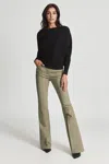 Reiss Lorna - Black Asymmetric Knitted Top, Uk X-small In Black