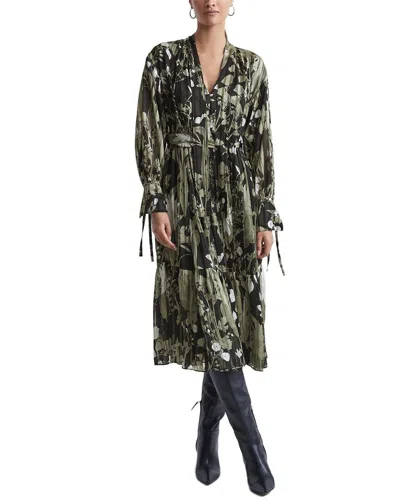 Reiss Lottie Dress In Green