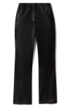 Reiss Lottie Slit Front Leather Pants In Black