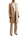 Reiss Louis Wool-blend Coat In Brown