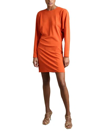Reiss Louise-cowl Back Dress In Orange