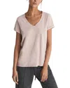 Reiss Light Pink Cotton-jersey V-neck T-shirt In Pink