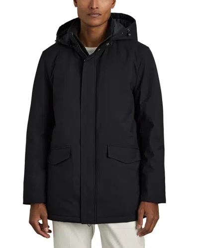 Reiss Lucan Hooded Nylon Jac Casual Jacket In Black