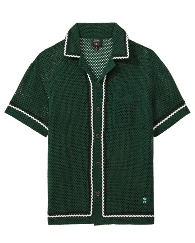 Reiss Lucca-ss Crochet Tipped C In Green