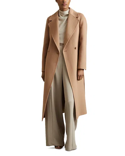 Reiss Lucia Blindseam Coat In Nude