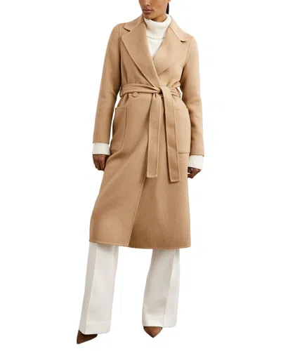 Reiss Lucia Long Coat In Neutral