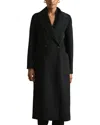 Reiss Lucia Long Wool-blend Blindseam Coat In Black