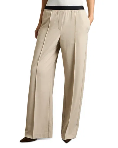 Reiss Lucia Wide Leg Pants In Neutral