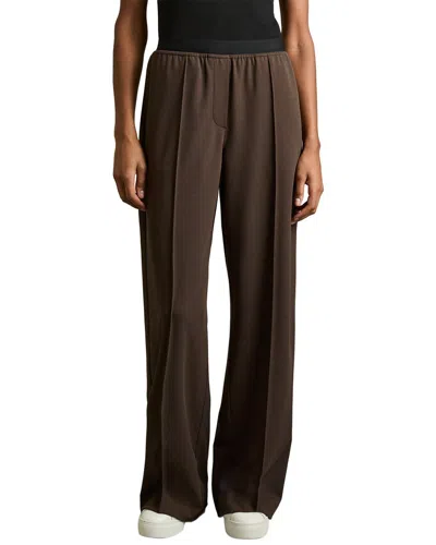 Reiss Lucia Wide Leg Trouser In Brown