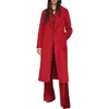 Reiss Lucia Wool Blend Coat In Red