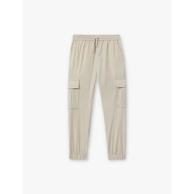 Reiss Stone Lucian Pocket-leg Stretch-jersey Jogging Bottoms 3-14 Y In Stone