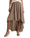 Reiss Mink Neutral Petite Sheer-overlay High-low Shorts In Gold