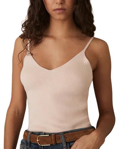 Reiss Lucy Knitted Wool-blend Vest In Neutral