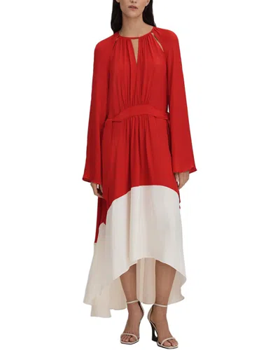 REISS REISS LUELLA COLOR BLOCK MIDI DRESS