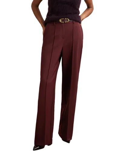 Reiss Luisa Casual Trouser In Burgundy