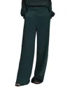 Reiss Lula Satin Wide Leg Trouser In Green