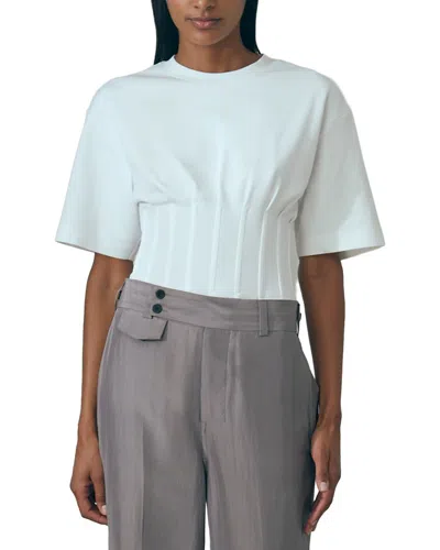 Reiss Luna Corset Detail Blouse In White