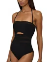 Reiss Luna Underwire Bandeau Cutout Swimsuit In Black
