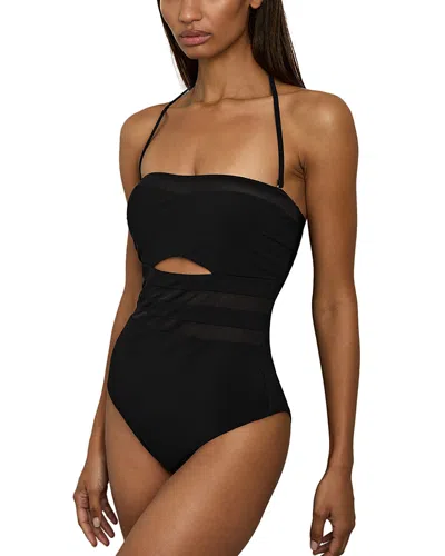 Reiss Luna Underwire Bandeau One Piece Swimsuit In Black