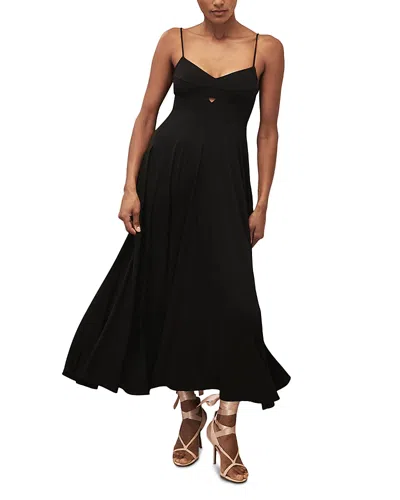 Reiss Lydia Strappy Bustier Midi Dress In Black