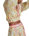Reiss Lyla Buttercup Printed Blouse In Pink/yellow