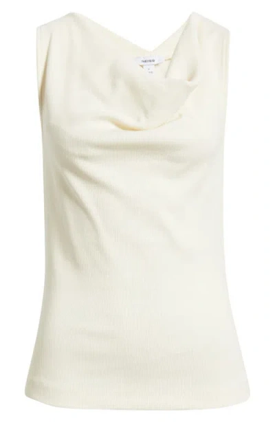 Reiss Lyra Cowl Neck Sleeveless Top In White