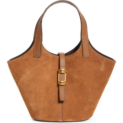 Reiss Lyra Leather & Suede Tote In Brown