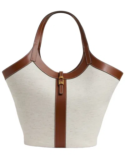 Reiss Lyra Leather Bag In Burgundy