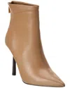 Reiss Lyra Leather Sig Heeled Ankle Boot In Brown