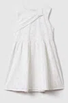 Reiss Girls Cream Cotton Broderie Lace Dress In Ivory