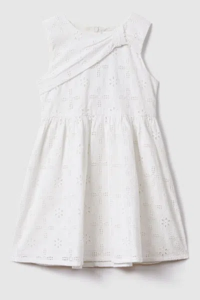Reiss Mabel - Ivory Teen Cotton Broderie Lace Dress, Uk 13-14 Yrs