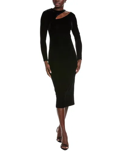 Reiss Macey Velvet Dress In Black