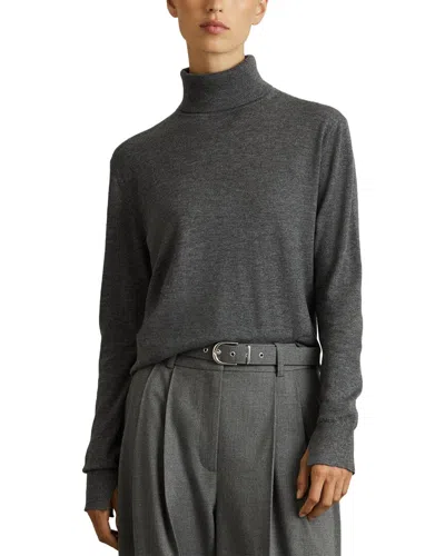 Reiss Macy Merino Roll Neck Wool Sweater In Gray