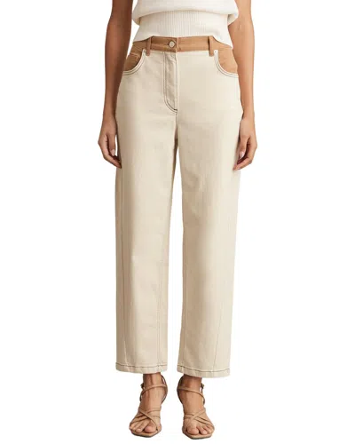 Reiss Maddie Twisted Seam Jean In Neutral