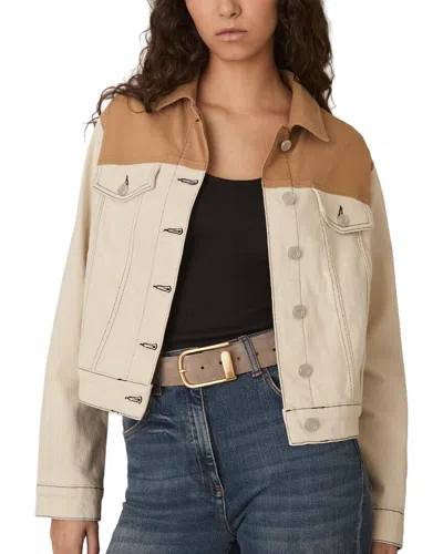 Reiss Maddie-crafted Denim Jack In Neutral