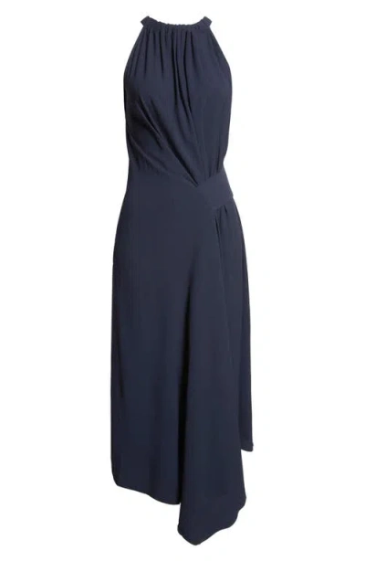 Reiss Maeve Asymmetric Sleeveless Maxi Dress In Blue