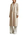 Reiss Neutral Maeve Wool-blend Double-breasted Blindseam Coat In Neutral