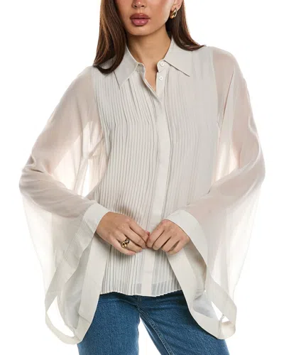Reiss Magda-pleat Detail Blouse 46519333 In Blue