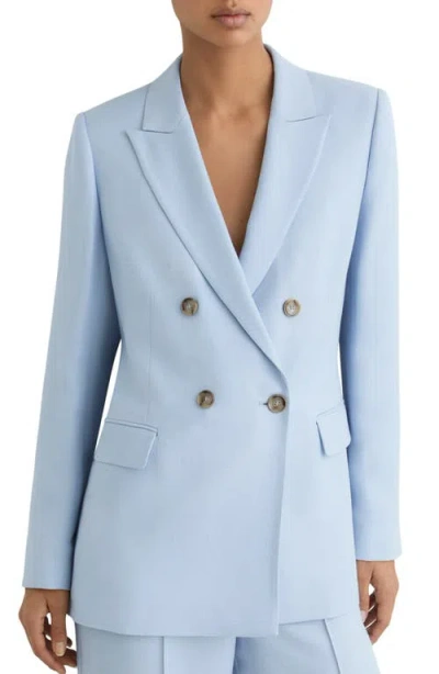 Reiss Magda Double Breasted Suit Jacket In Blue