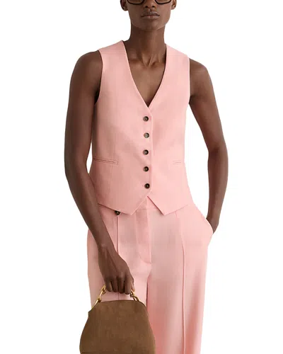 Reiss Magda Waistcoat In Pink